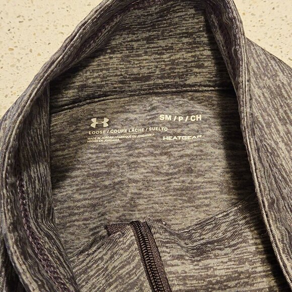 Under Armour Tech Twist Shirt Jacket Womens S Gray Heat Gear Funnel Neck Zip - Picture 6 of 9